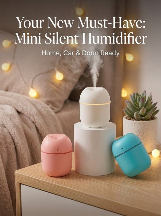 Portable Mini Air Humidifier – USB Rechargeable Cool Mist Humidifier for Home & Office(FREE DELIVERY)